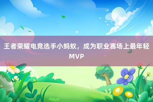 王者荣耀电竞选手小蚂蚁，成为职业赛场上最年轻MVP